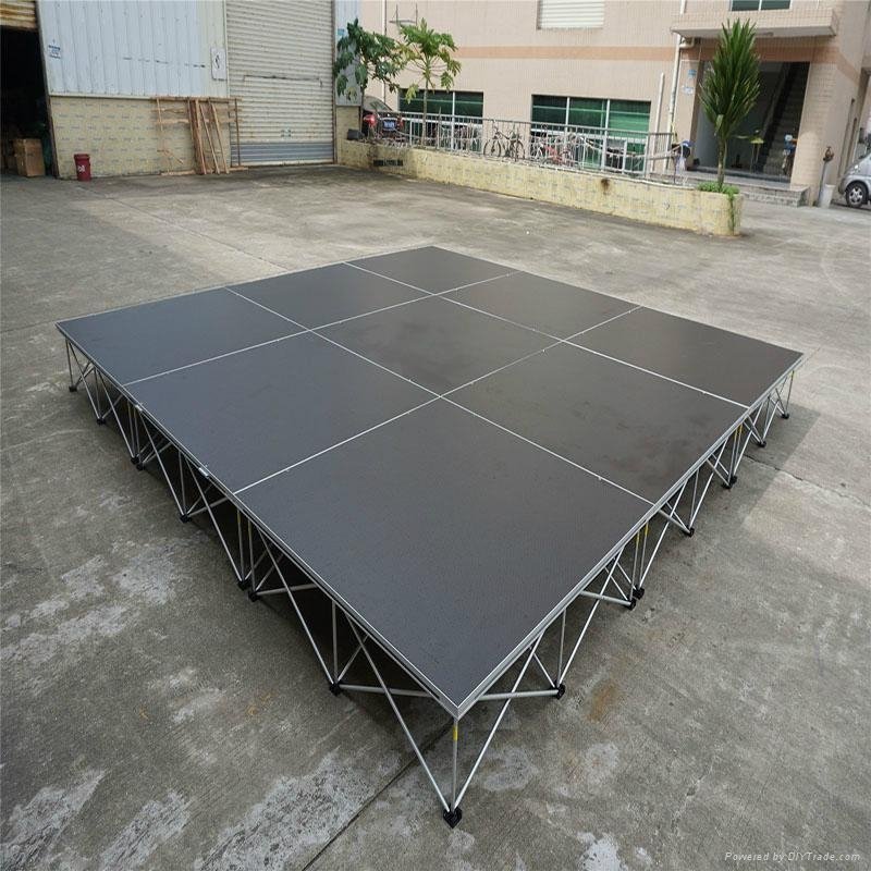 folding aluminum portable stage for stage system