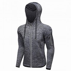 Wholesale Mens Best Zip up Hoodies Outerwear Jackets for Men with Reflective Tap