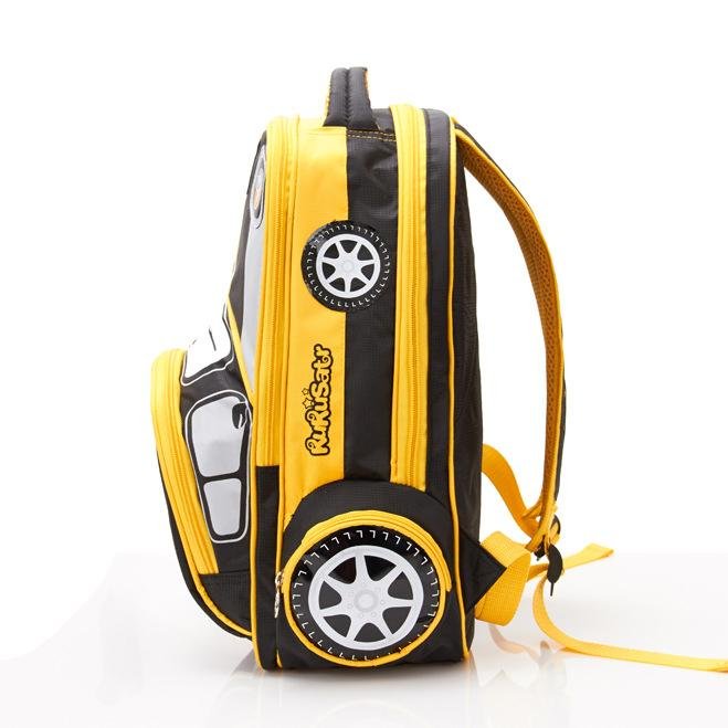 Hot sale cheap cute car design small children's school backpacks 4