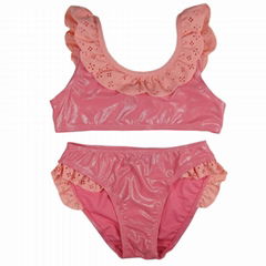 wholesale OEM cute juniors swimsuits ruffle swimming costume