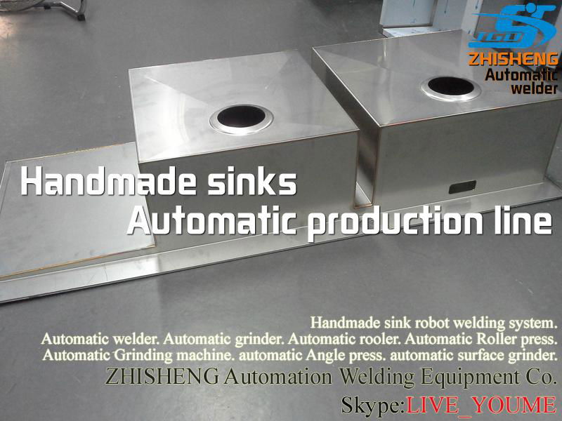 Handmade sink polishing machine