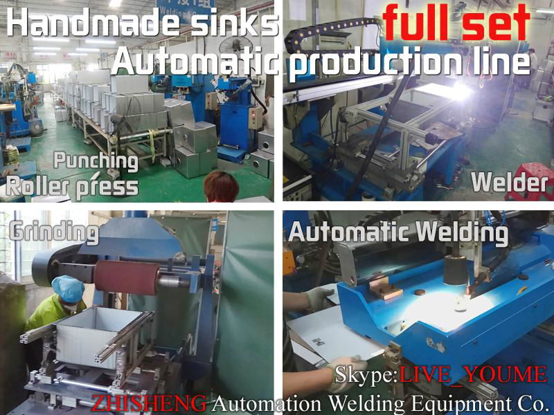 handmade sink Automatic production line welding grinding pressing machine 2