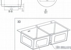 Design Drawings for Handmade Steel Kitchen Sink