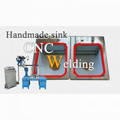 handmade steel kitchen sink automatic welding CNC machine