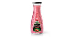 Wholesale Glass Chia Seed Plus Strawberry Flavour Drink 1L