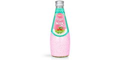 Fruit Juice Brands Strawberry With Basil Seed Milk 290ml