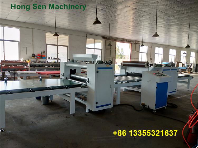 Two side one side MDF gluing lamination laminating machine line manufacturer for