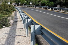 U shape post for highway guardrail