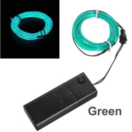 3M LED Neon Light Glow EL Wire Rope Cable Strip For Shoes Clothing Car 4