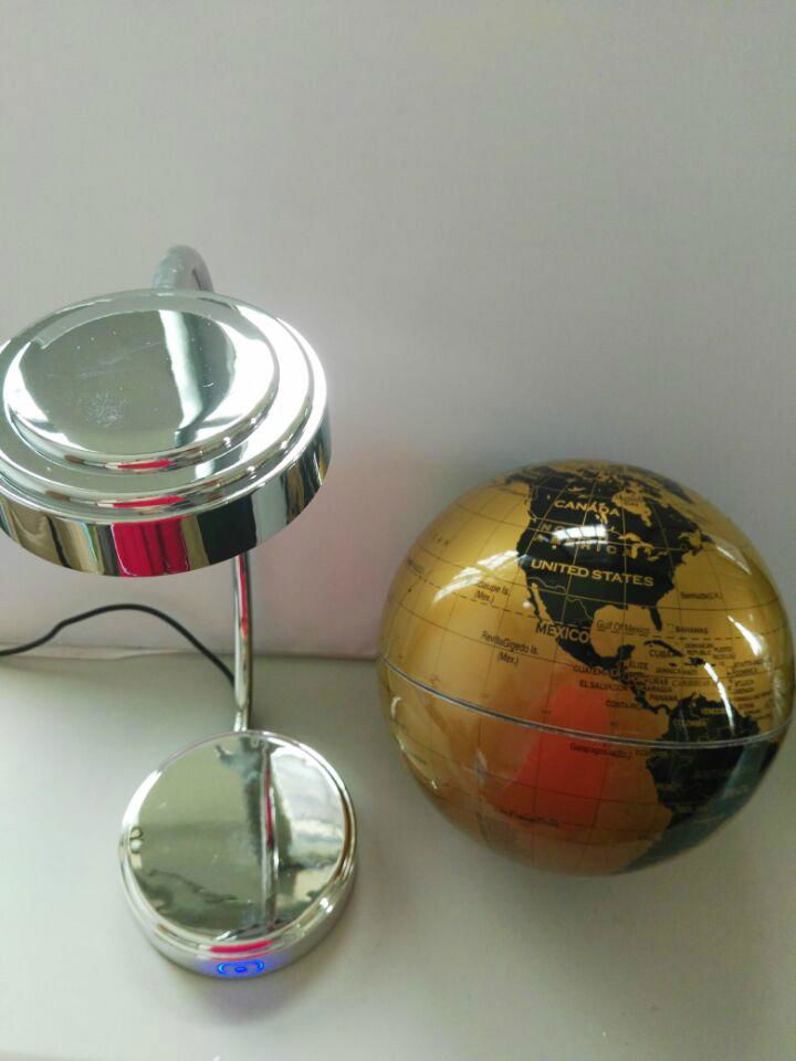 8inch stainless steel maglev levitate  floating globe with lighting change color 3