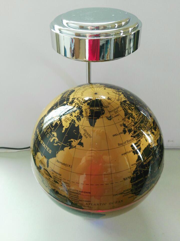 8inch stainless steel maglev levitate  floating globe with lighting change color 5