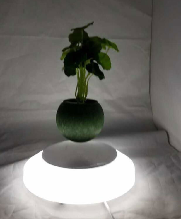 rotating hexagon magnetic floating levitate air bonsai pot planter for gift  4