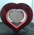 heart shape magnetic floating levitate pop photo frame display racks  2