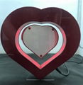 heart shape magnetic floating levitate pop photo frame display racks 