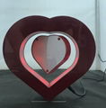 heart shape magnetic floating levitate pop photo frame display racks 