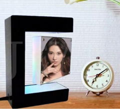 LED magnetic floating rotating photo frame 2 photos levitating gift 