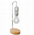 new Wooden base maglev floating levitation  led bulbs lamp  4