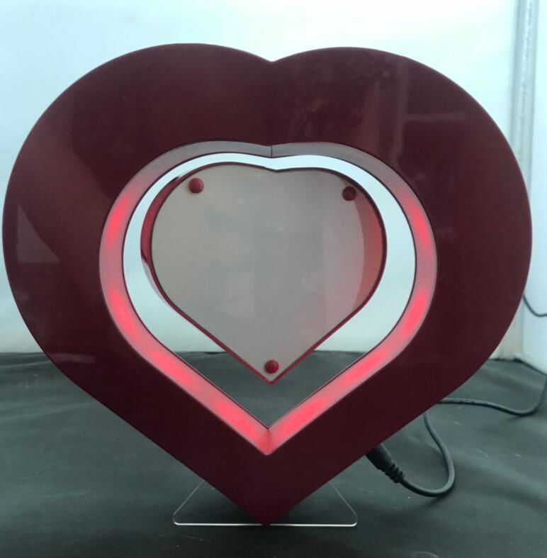 Creative gift crafts with LED Love Heart magnetic levitation floating photo fram 2