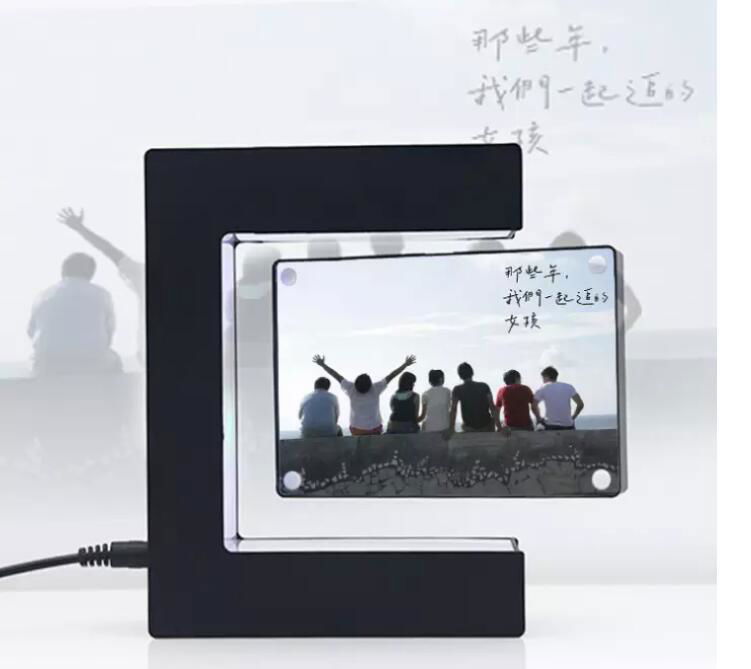 acrylic led magnetic levitation display photo frames gift decor 