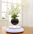 rotating colorful led ligh levitation Floating Bonsai Plant Pot