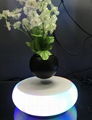 rotating colorful led ligh levitation Floating Bonsai Plant Pot 3