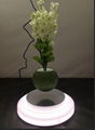 rotating colorful led ligh levitation Floating Bonsai Plant Pot