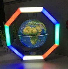led light octagon led light magnetic floating levitate globe glove 6inch gift
