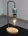 wooden base magnetic floating levitation led bulb lamp lighting  3