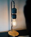 wooden base magnetic floating levitation led bulb lamp lighting  6