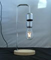 wooden base magnetic floating levitation led bulb lamp lighting  8