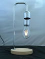 wooden base magnetic floating levitation led bulb lamp lighting  10