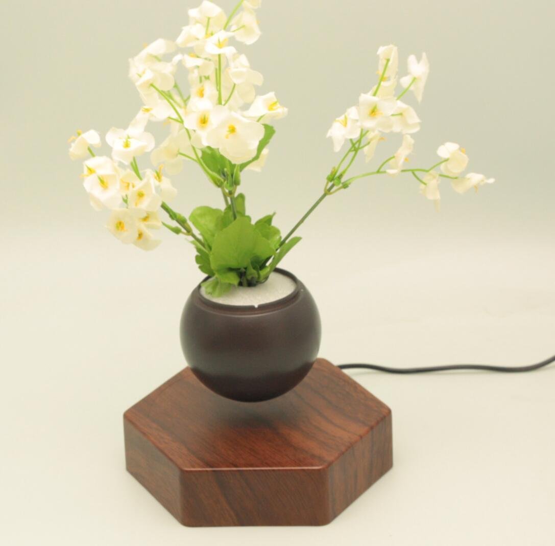 magneticfloating levitation  planter pot bonsai tree gift home  2