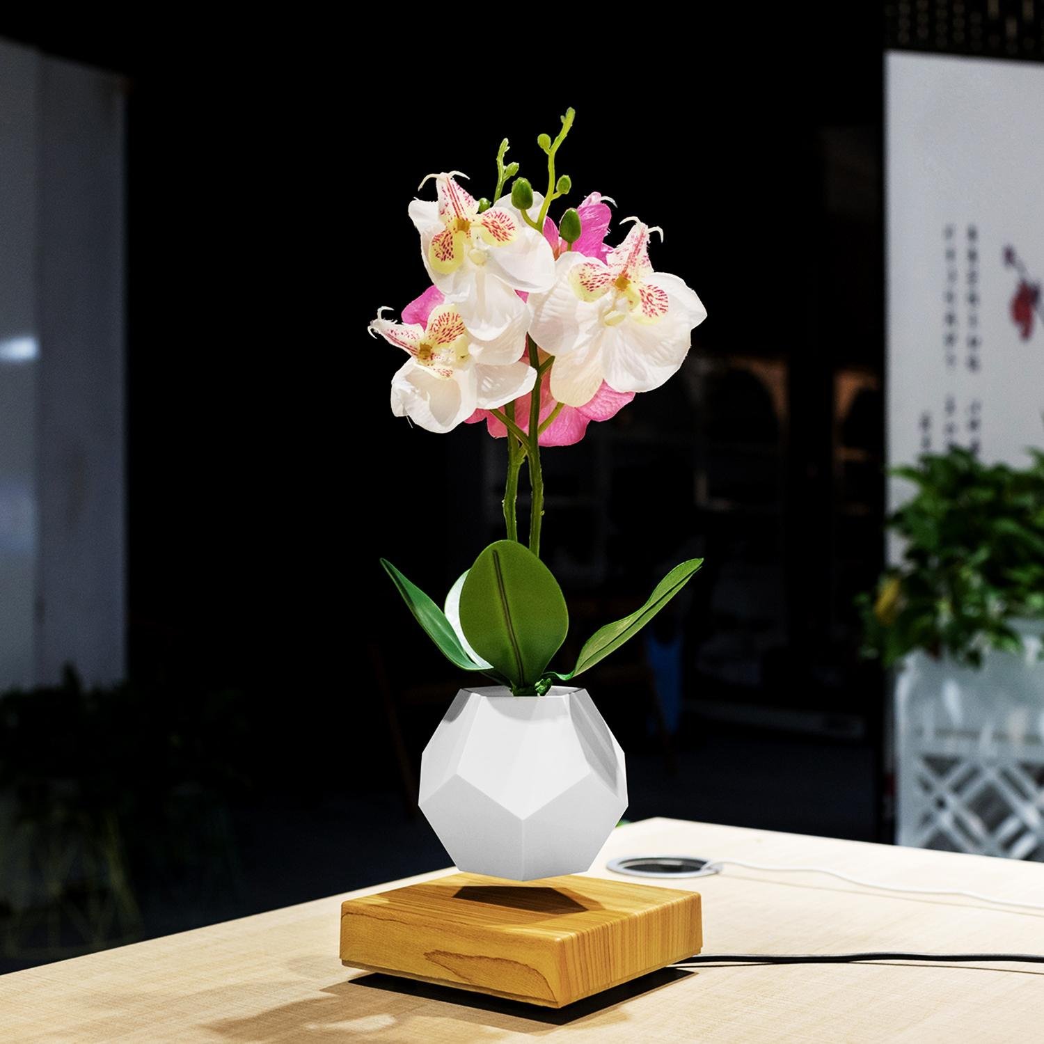 new rotating magnetic levitating floating plant air bonsai pot  3