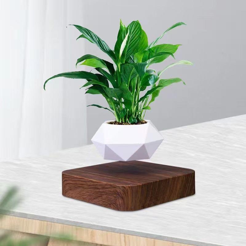 new spining magnetic levitation floating pot air bonsai planters gift 