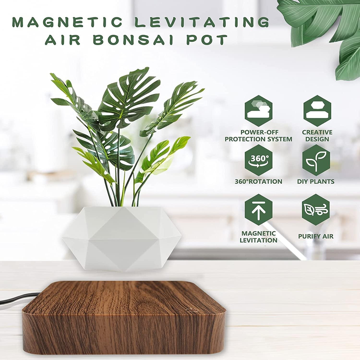 new magnetic levitation floating plant pot flower air bonsai for gift decoration 3