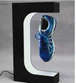 360 rotating led light magnetic levitation floating sneaker shoes display stand 