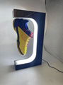 rgb led light magnetic levitation rotating shoes sneaker bottle display rack