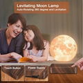 new spining magnetic floating levitation luna moon lamp lighting 6inch 