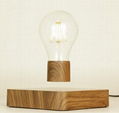 360 rotating square base magnetic levitation floating desk lamp light bulb 