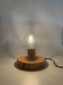 round base magnetic levitation bottom desk lamp light bulb 