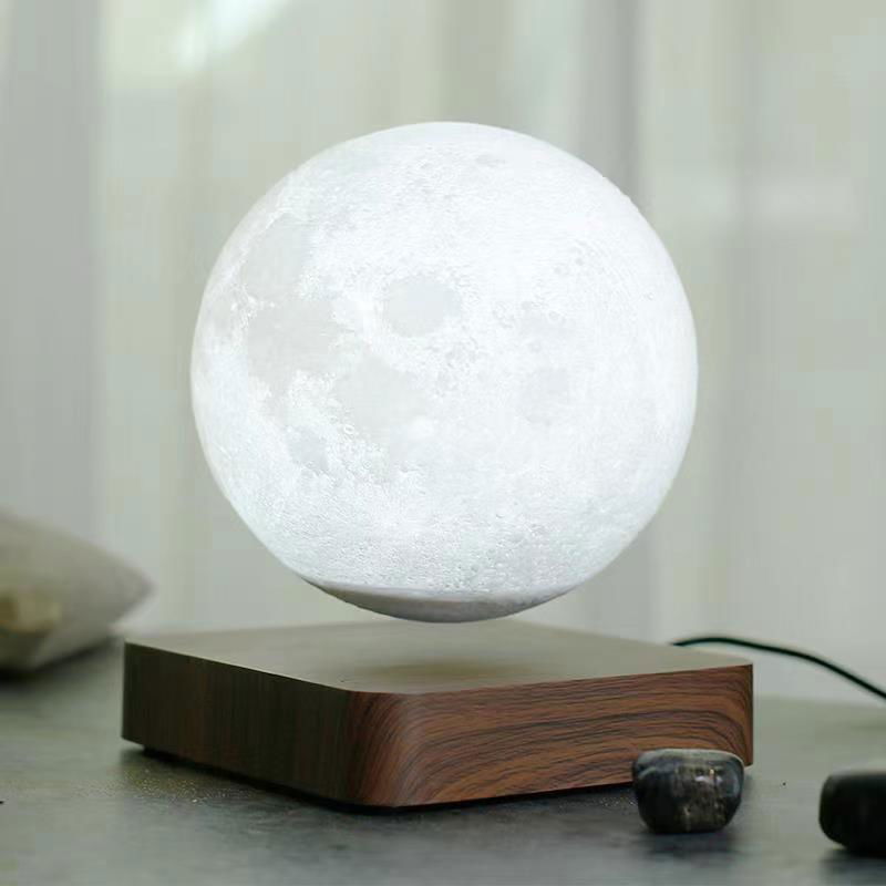 360 rotating magnetic levitaiton luna , floating 6inch mon lamp light for gift