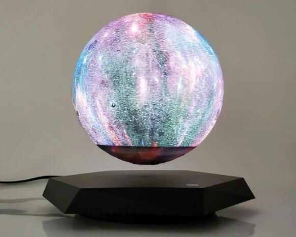 Creative 3D Magnetic starry Night Light Rotating Led Luna Floating Lamp