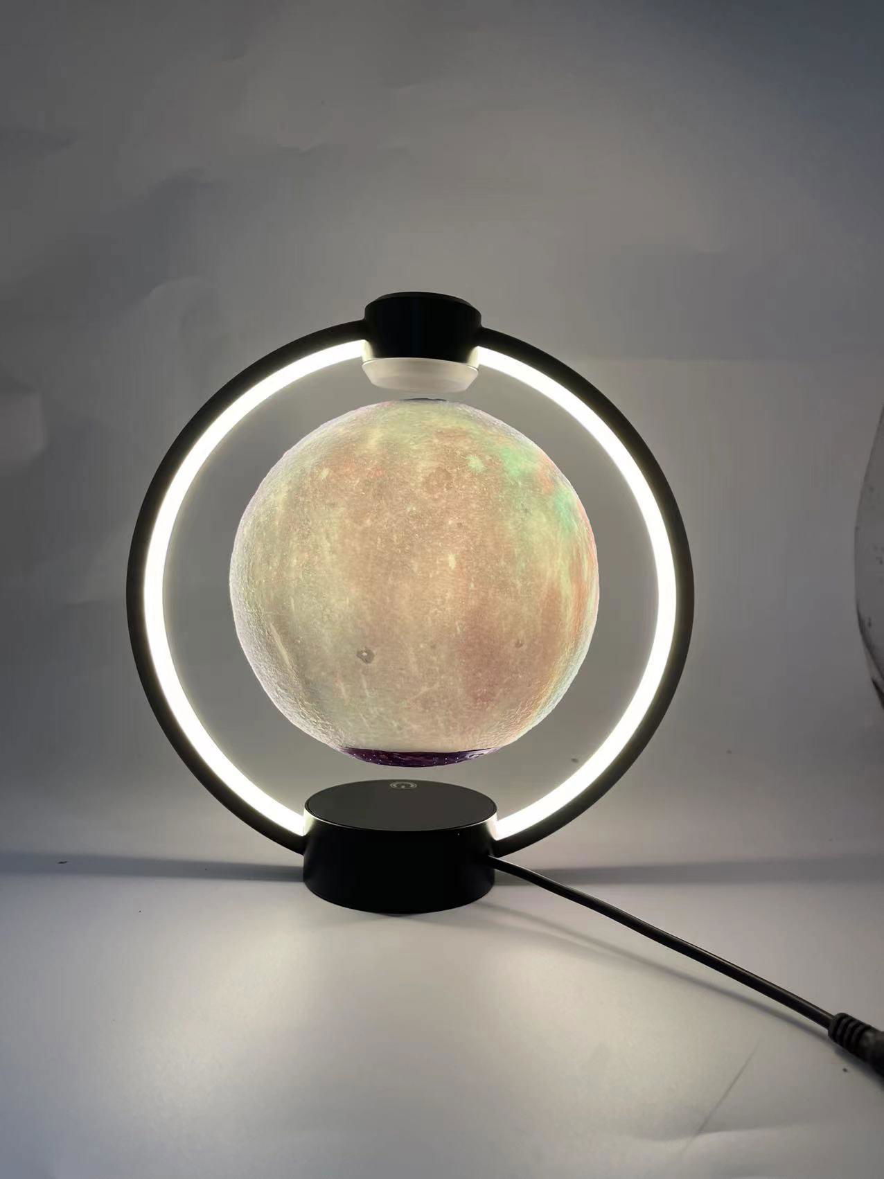 magnetic levitation floating starry moon lamp with  bluetooth speaker 3