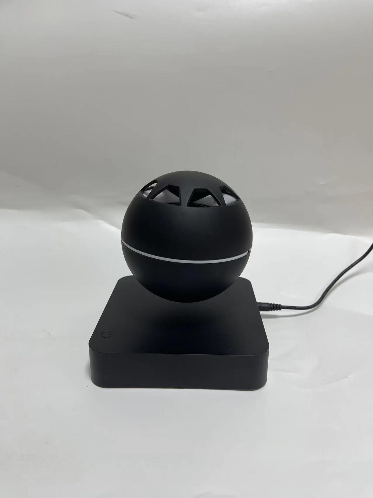wooden base magnetic levitaiton desk floating bluetooth speaker light for gift  3