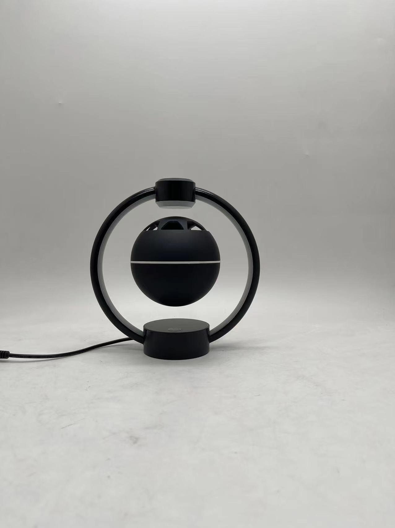 metal frame magnetic levitation floating bluetooth egg speaker with led light  4