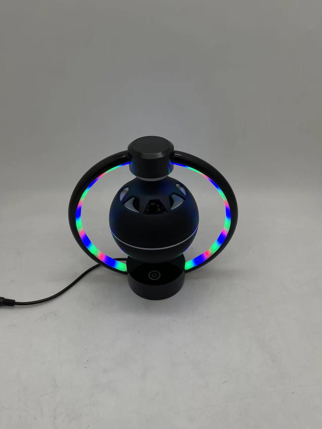 metal frame magnetic levitation floating bluetooth egg speaker with led light  6
