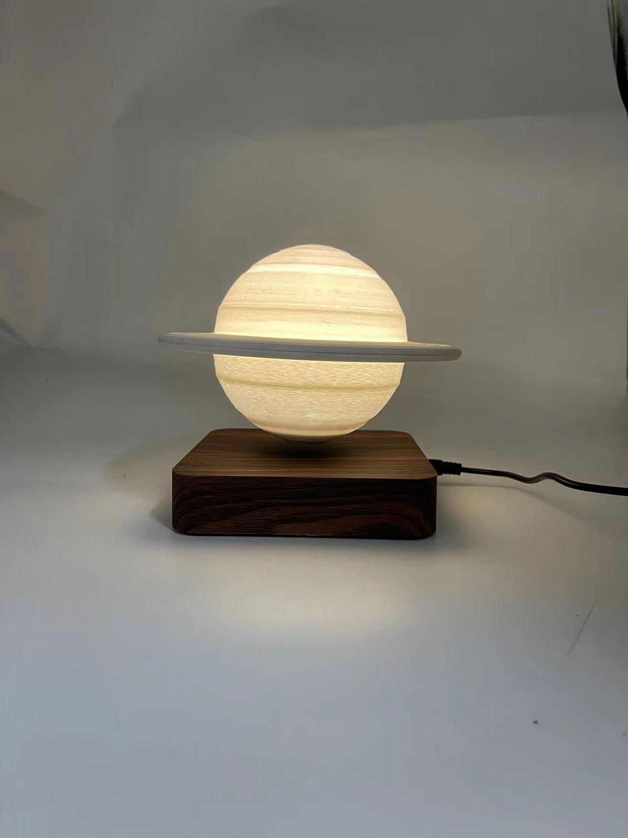 magnetic floating rotating staturn moon lamp night  light for gift decoration 2