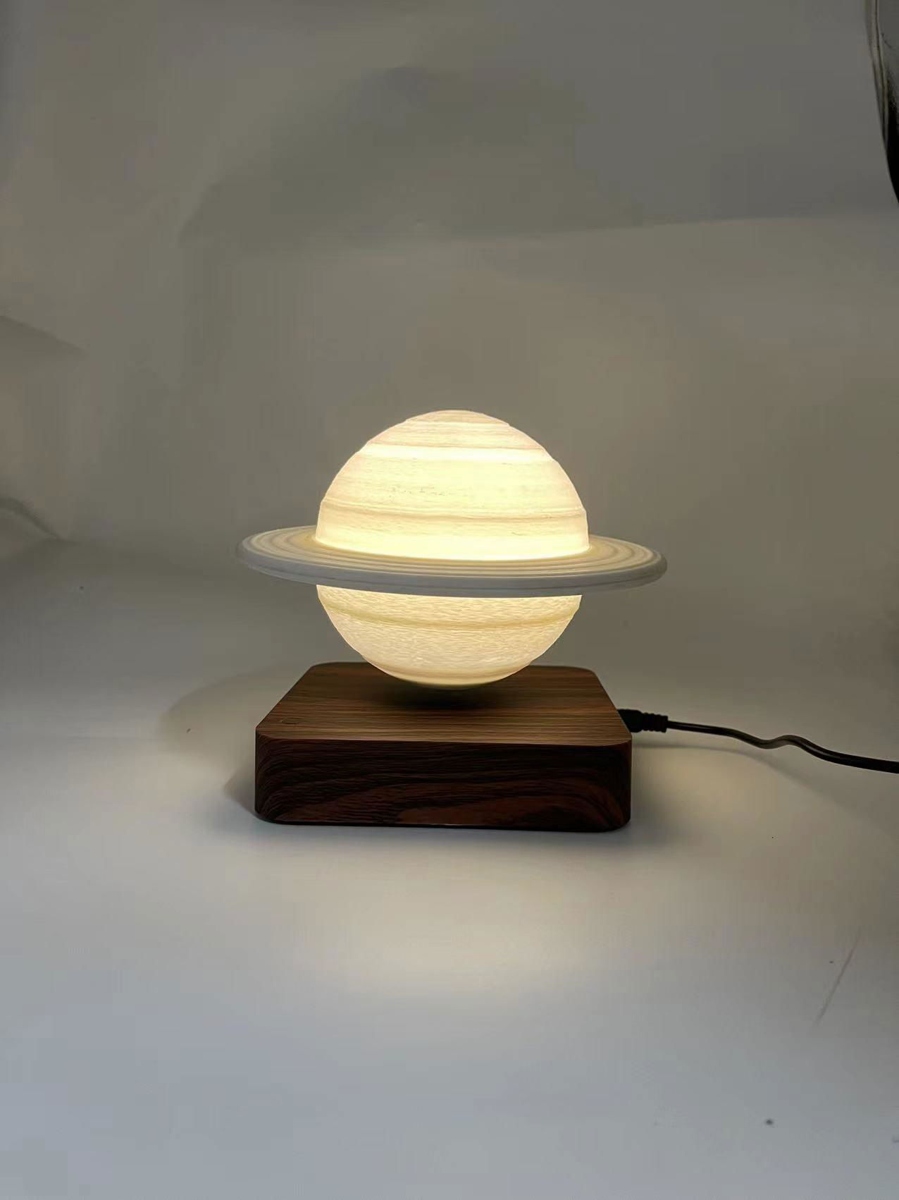 magnetic floating rotating staturn moon lamp night  light for gift decoration 3