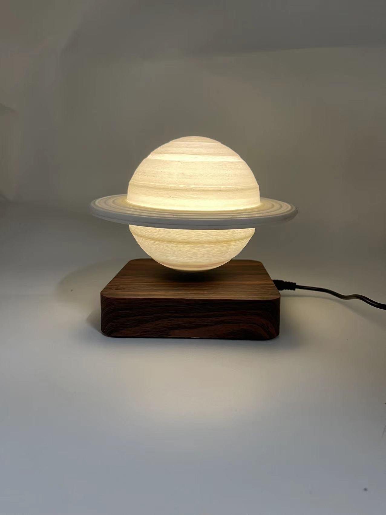 magnetic floating rotating staturn moon lamp night  light for gift decoration 4