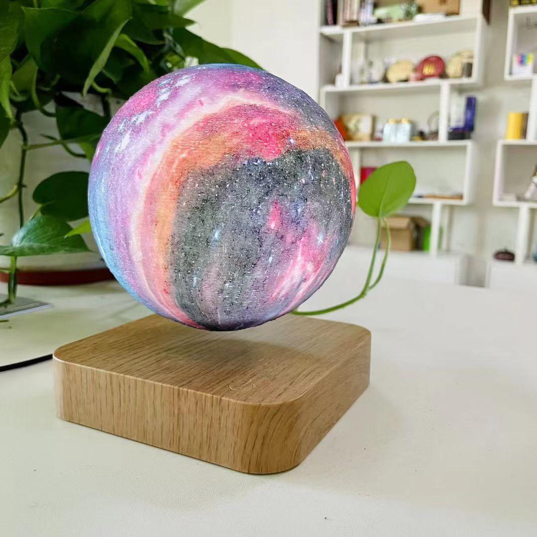 square base magnetic levitation floating starry moon lamp light 6inch for gift  5